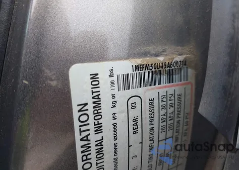 2005 Mercury Sable Gs from USA, damaged, VIN 1MEFM50U45A600714